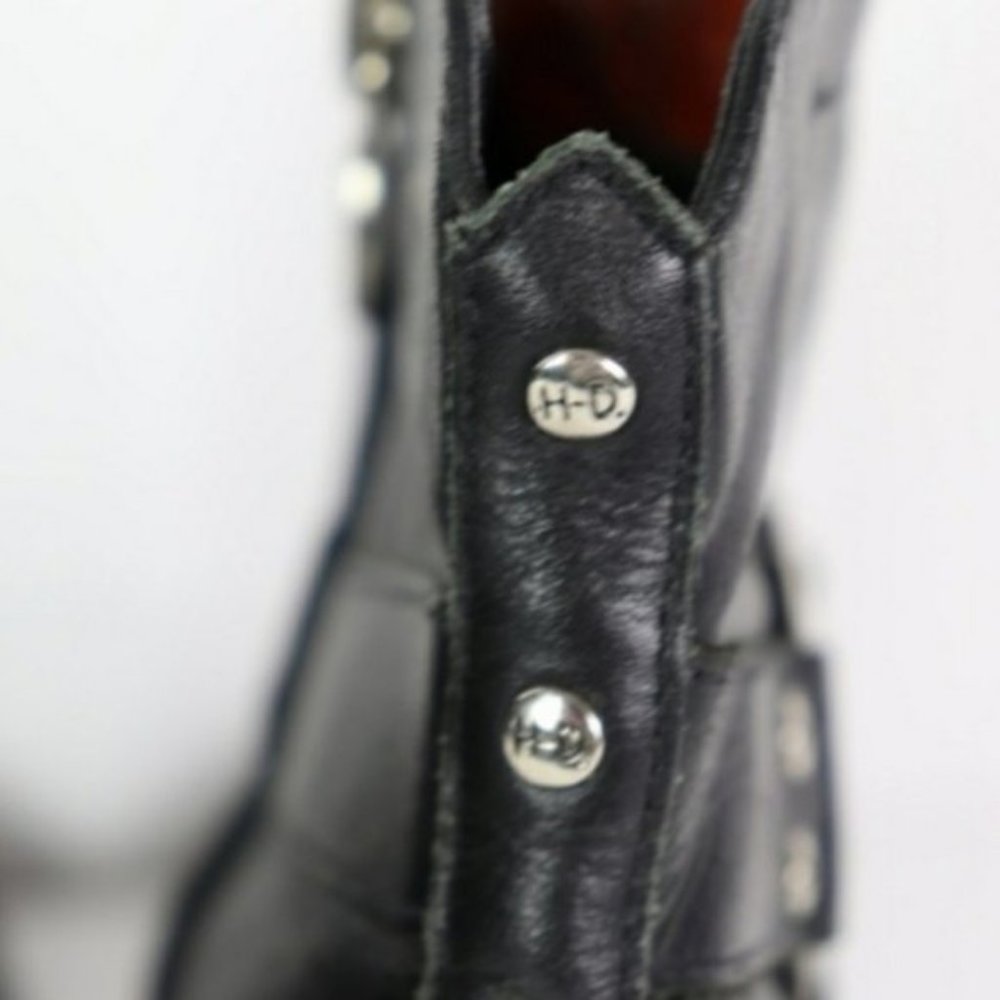 💥Sale HD Leather Heeled Bootie Stud Accent 9 - Picture 5 of 7